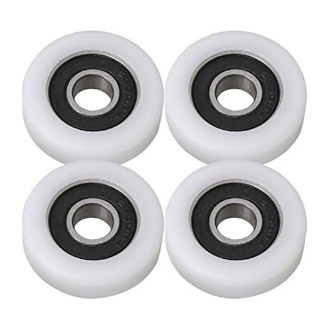 36x10x10.5mm Weiß 6000ZZ Lager Flache Kugellager Führungsrolle Räder Rolle 97 KG Tragende Möbelrolle Packung mit 4 Cover