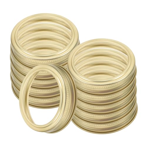 MOTHNUR 20 Piezas Metal Conservas Boca Ancha y Regular Compatible con Tapas Inoxidable Sellar y Almacenar Especias