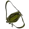 Fossil Women's Allie Leather Satchel Purse Handbag, Green Olive