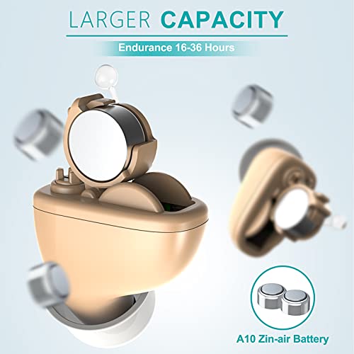 Linner Hearing Aids For Seniors With Noise Cancelling, Invisible Hearing Amplifier With Batteries, Volume Control,Comfortable I100 (Left&Right Ears) #TOP2