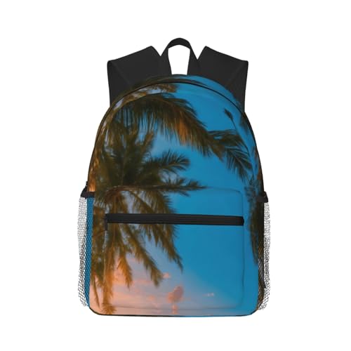Sac à dos ordinateur portable avec bretelles ergonomiques imprimé hawaïen décontracté