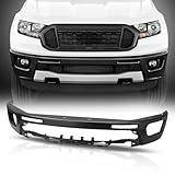 Auto Dynasty Front Bumper Face Bar Compatible with 2019-2023 Ford Ranger, Impact Bumper without Parking Assist, Primered Black Steel, FO1002435, 19 20 21 22 23 24