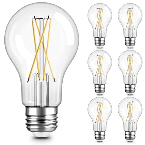TJOY A19 LED Edison Light Bulb E26 Dimmable Bulb 60W Equivalent 6 Pack