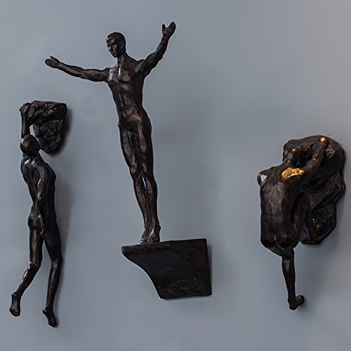 A.b Crew Unique Resin Made Climbing Man Wall Art Home Decor Sculpture (Black Posture 2) #TOP3