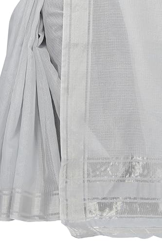 Image of Sidhidata Women's Kota Doria Cotton Manipuri Saree With Unstitched Blouse Piece (Rasbharii Free Size)