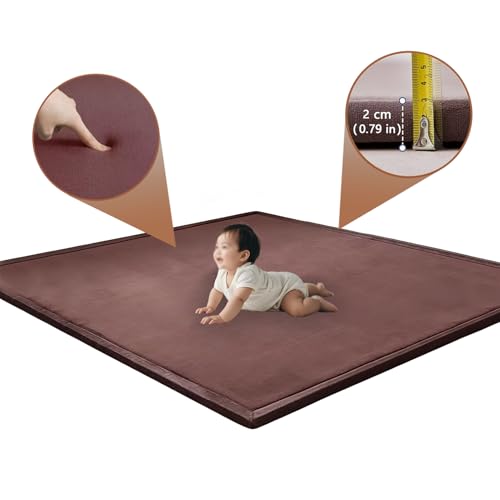 Tapis tatami en velours corail épais grand confort pour chambre bébé - 4