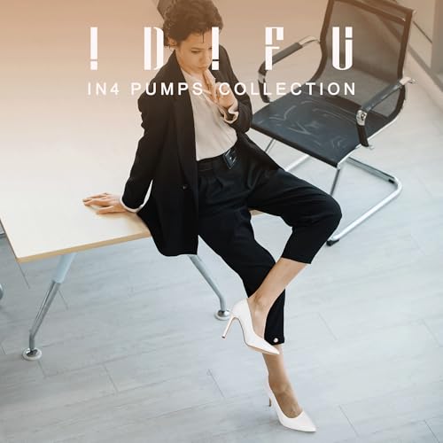IDIFU IN4 Women's Pumps High Heels Closed Toe Stiletto Pointed Toe Dress Shoes Wedding Prom Bridal Daily Work Office Business Trendy Fashion Sexy Comfortable Pumps Dressy Shoes2