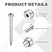 MECCANIXITY 8 Pcs 304 Stainless Steel Shoulder Bolt 4mm Shoulder Dia 35mm Shoulder Length M3x0.5 Thread Hex Socket Shoulder Bolts for Hydraulic Injection Molding Machinery Industries