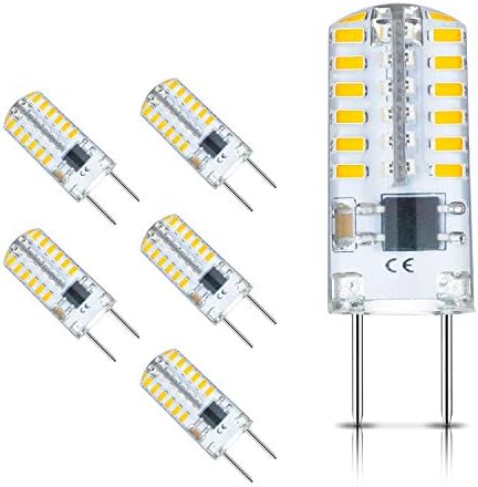 LEKE G8 Bulb T4 G8 bi pin LED Bulb 2.5W Equivalent to G8 Halogen Bulb 20w,G8 LED Dimmable Light Bulb Warm White 3000k,AC 110v 120v 130v(6 Pack)