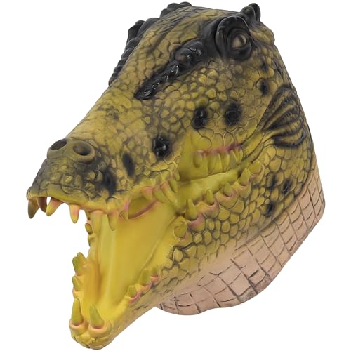 Crocodile Alligator Head Animal Mask Costume Party Halloween Adult Costume Carnival Latex Mask