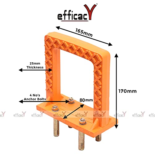 Image of Efficacy PVC Rungs Water Tank Step Slump Step PVC Foot Step MS Rod 12 mm Length 165 mm Width 170 mm Thickness 25 mm for Construction Sites,UG Sump Tank, Swimming Pools 1 Nos