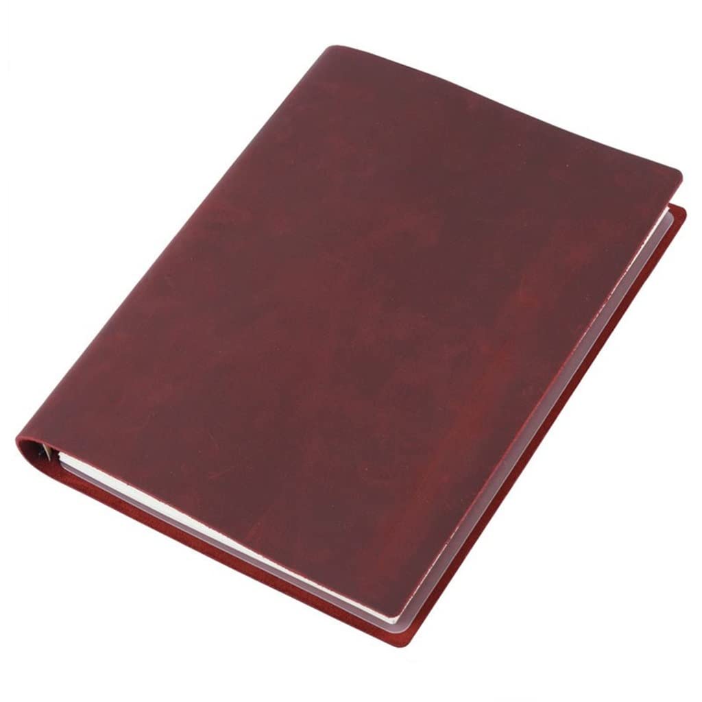 Cuaderno de Tapa de Cuero Vintage B5, Carpeta de Hojas Sueltas, Organizador de planificador, Cuaderno de bocetos Grueso, Diario (Color : Argento, Size : B5)