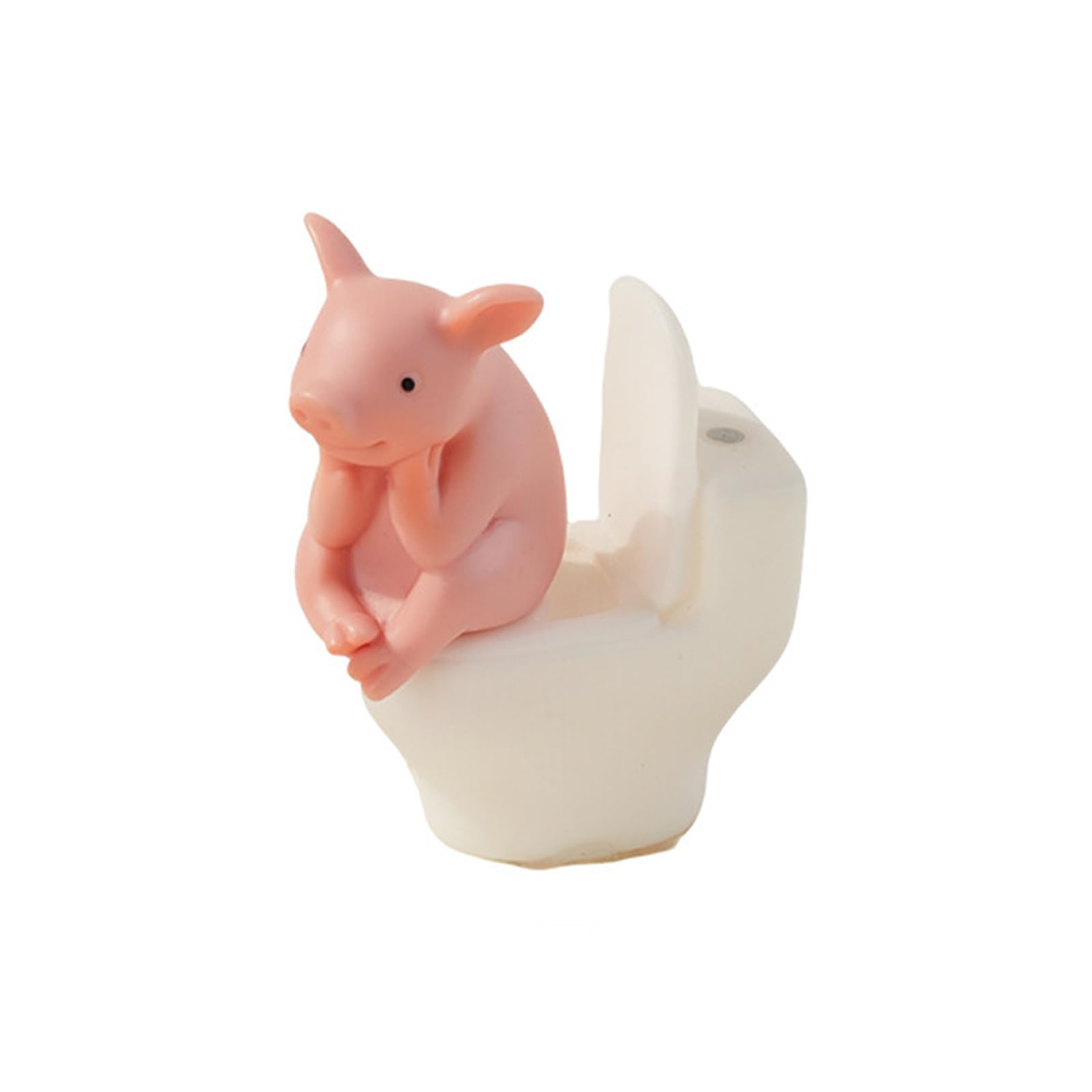 Vinyl Lucky Animal Statue Funny Whimsical Novelty Desk Ornament Adorable Miniature for Home Decor for Tabletop Or Wall-Mount(pig) (pig)