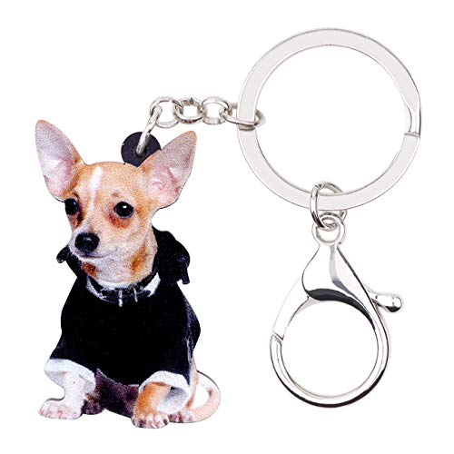 Llaveros de acrílico para perro Chihuahua perfectos para tus llaves de coche