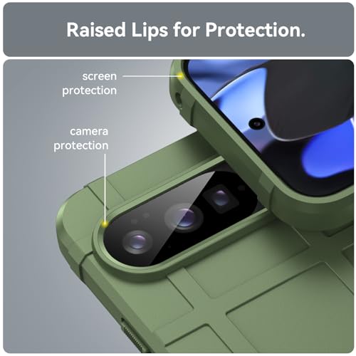 Coque Pixel 10 Pro robuste antichoc TPU vert protection objectif - 2