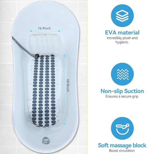 Estera de masaje para baño con almohada inflable y control remoto 4