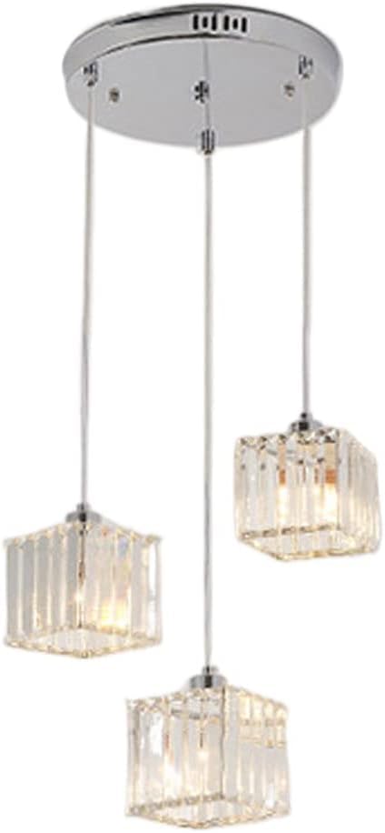 Lustre en cristal moderne pour salle à manger et salon au design suspendu réglable