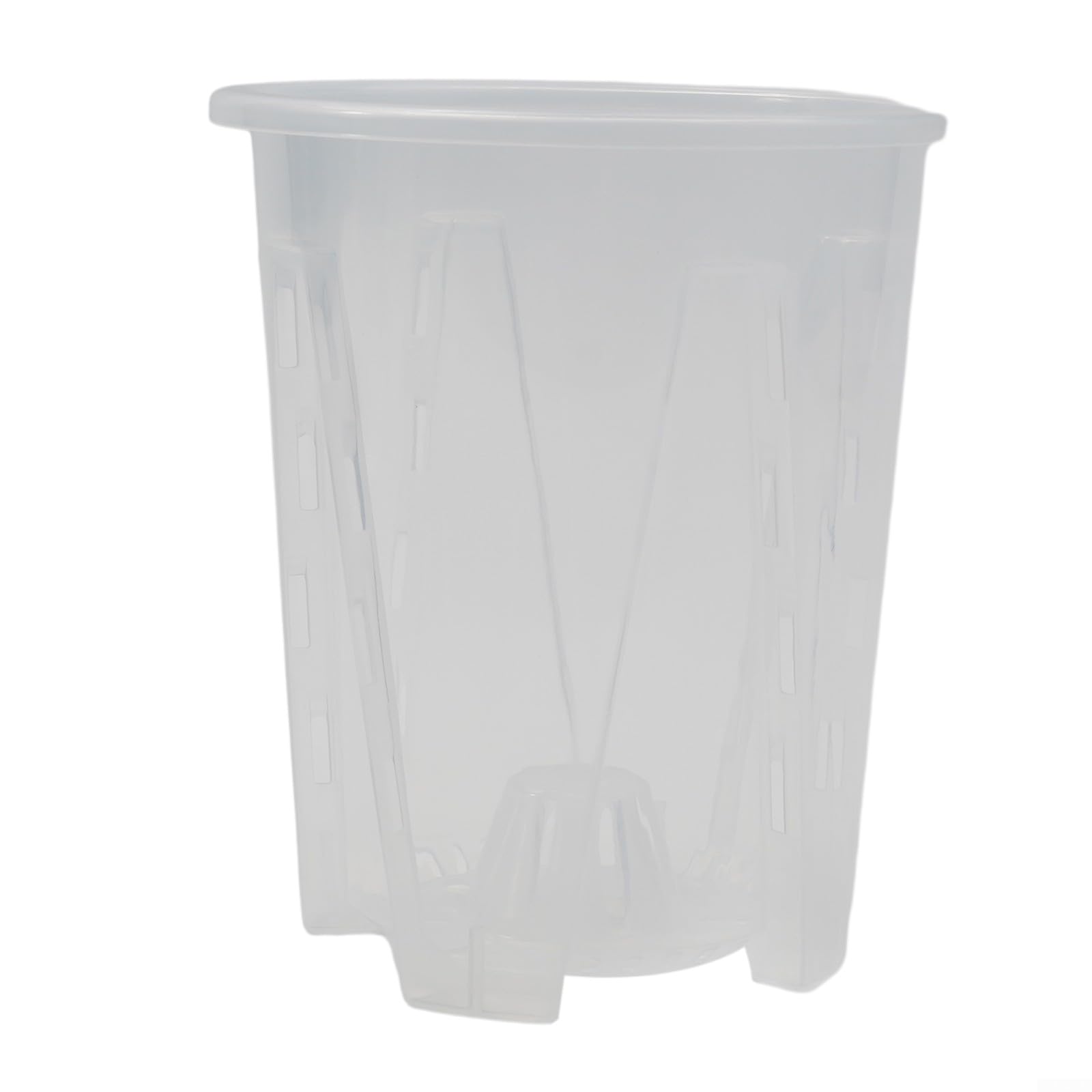 Maceta de orquídea para suculentas, maceta de plástico transparente con agujeros transpirables para plantas (14 cm)