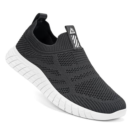 ODCKOI Heren Slip On Mesh Trainers Lichtgewicht Atletische Mode Sneakers Ademend Casual Wandelen...