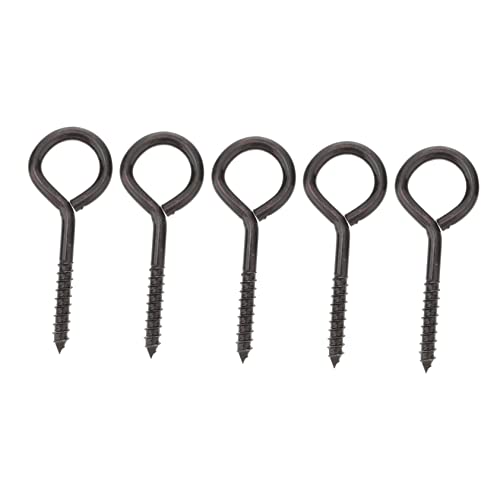 HEALEEP 5pièces Crochets à Œil Métal Nickelé Pour Bois Vis à Œil Antirouille Et Boulons à Lot Pour Usage Intérieur Et Extérieur