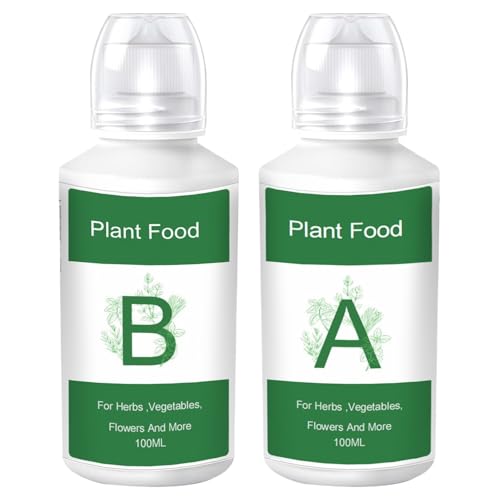 2 Unidades Abono Plantas Para (200 Ml En Total), Abono Para Plantas A Y B Fertilizante Plantas, Fertilizante De Interior Para Hortalizas, Frutas Y Flores