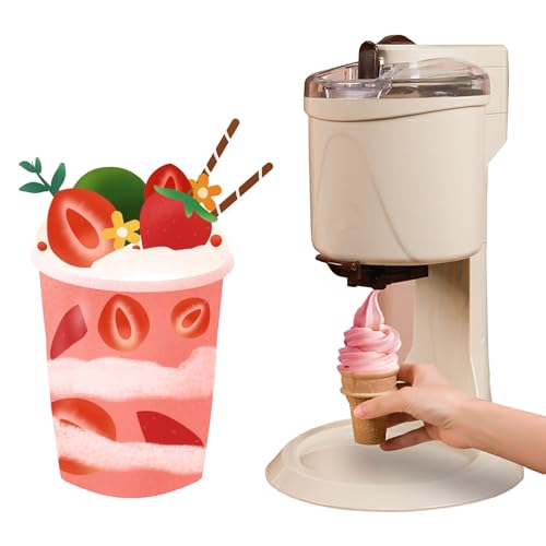 ELIKBH Softeismaschine für zu Hause Tragbare Eismaschine Softeismaschine Snow Cone Milchshake-Maker für Joghurt