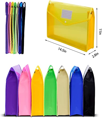 FEDUS Document Holder Envelope Folder,File Storage Bag withSnap Button ...