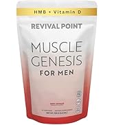 Muscle Genesis HMB and Vitamin D3 Supplement with Clinically Studied myHMB, Calcium and VIT C – 5...