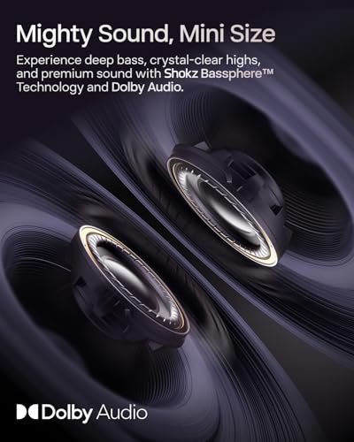 Image of SHOKZ OpenDots ONE-Open-Ear Headphones, Clip-On Earbuds-Wireless Bluetooth Earbuds with Microphone-Secure, Lightweight, Comfort-Premium Dolby Audio-Water Resistant-Fast Charging-Up to 40 hrs Playtime