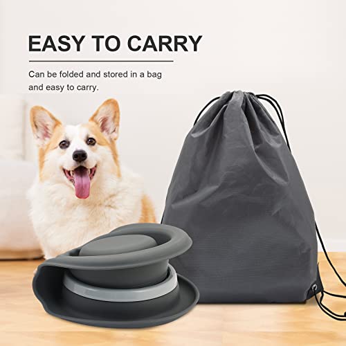 Pet Bowls And Silicone Feeding Mat Set (5-In-1) Slow Feeder Dog Bowls, Catch Water And Food Mess, Raised Edges For No-Spills, Stainless Steel Dishes For Puppy Medium Dogs Cats (Grey) #TOP5