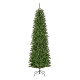 National Tree Company 7.5 ft Unlit Kingswood Fir Slim Artificial Christmas Tree, 1,075 Tips, Includes Stand, Green