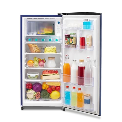 Voltas Beko, A Tata Product 183 L, 2-Star Single Door Direct Cool Refrigerator with Fresh Box Technology (RDC215C / 2S0WBR0M0000GO, Stella Blue) 11 41ZkKHm9dUL