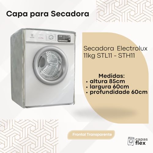 CAPA PARA SECADORA ELECTROLUX 11KG STL11/STH11 TRANSPARENTE FLEX (Cinza) #4
