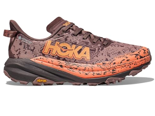 Hoka Women's Speedgoat 6 GTX Sneaker, Smoky Quartz/Quartzite, 10