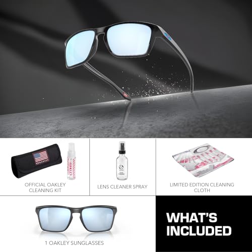 Image of Oakley SYLAS OO9448 Sunglasses MATTE BLACK Frame with PRIZM DEEP WATER POLARIZED Lenses With Official Eyewear Kit
