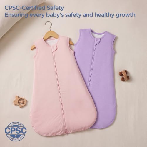 Image of Duomiaomiao 2 Pack Buttery Soft Wearable Blanket Rayon Made from Bamboo Baby Sleep Sack 18-36 Months 1.0 TOG, Premium Baby Sleeping Bag 2-Way Zipper for Babies
