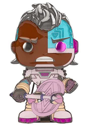 Loungefly Funko POP! Pin De Esmalte De Esmalte Grande DC: TEEN TITANS - Cyborg - CYBORG - Teen Titans Go! Pin De Esmalte - Broche Imperdible Coleccionable - Para Mochilas & Bolsas - Idea Para Regalo