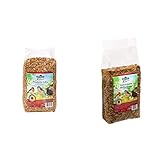 Dehner Natura Wildvogelfutter, Protein Futter-Mix, 500 g & Natura Wildvogelfutter, Mehlwürmer getrocknet, 500 g