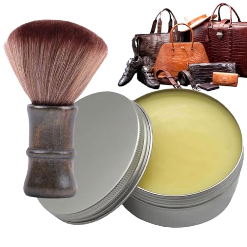 Baume pour meubles en cuir et crème nettoyante huileuse avec brosse pour canapé