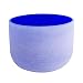 Blue Colored Frosted G Note Throat Chakra Quartz Crystal Singing Bowl 8 inch mallet and o-ring included