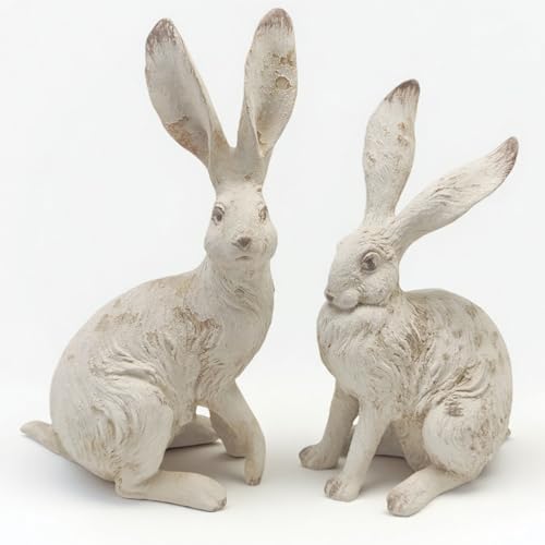 YimiBloss Bunny Decor 10 Garden Yard Rabbit Statue Outdoor Decorations Set