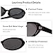 Laurinny Oval Sunglasses for Women Men, Retro 90s Small Narrow Skinny Vintage Shades, Black/Grey