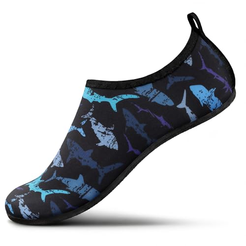 Image of SEEKWAY Water Shoes Women Men Adult Quick-Dry Aqua Socks Barefoot Non Slip for Beach Swim River Pool Lake surf Black SK002(U)