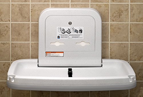 Koala Kare Kb200-05Ss Horizontal Wall Mounted Baby Changing Station With Stainless Steel Veneer, White Granite #TOP1