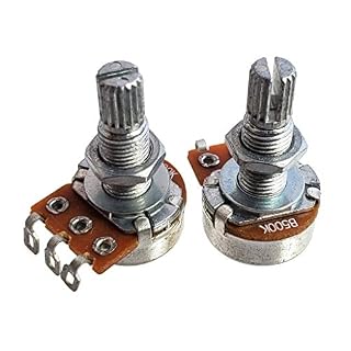 2-pack 500 Kohm Long-shaft Guitare Volume potentiomètres (Pots) – Audio-taper - Les Beatles, Paul McCartney, John Lennon, RIngo Starr, George Harrison