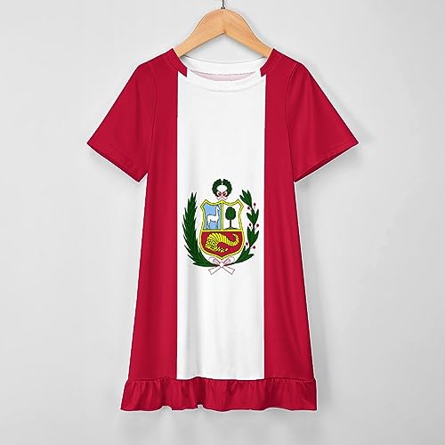 Hungary Flag Girl's Dress Summer Crew Neck Children's T-Shirt Tops Casual Wear3