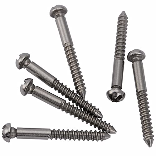 Musiclily Ultra 33X3.5mm Stainless Steel Tremolo Bridge Screws for PRS Style Electric Guitar Original Color (Set of 6)