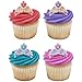 DecoPac Crown Jewels Cupcake Toppers, 24 Jeweled Cupcake Rings, Prince & Princess Tiaras or Crowns, Food Safe Royal Cake Decorations - 24 Pack