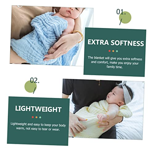 Serviettes de bébé en coton pour le bain | Set de 3 couvertures - 5