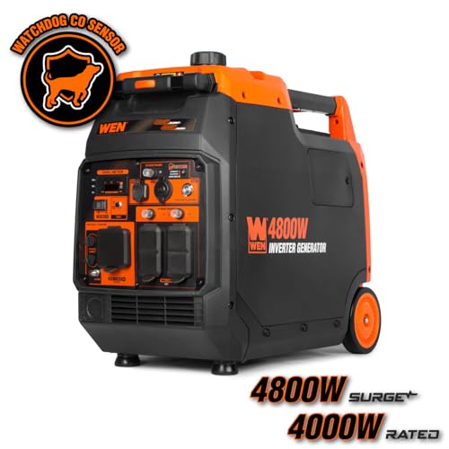 Image of WEN 4800-Watt Portable Inverter Generator, Electric Start, RV-Ready, Quiet and Lightweight with Fuel Shut Off and CO Watchdog (56480iX)